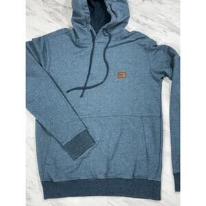 Billabong Hoodie Mens Small Blue Pullover Surf Skate Patch Logo #9